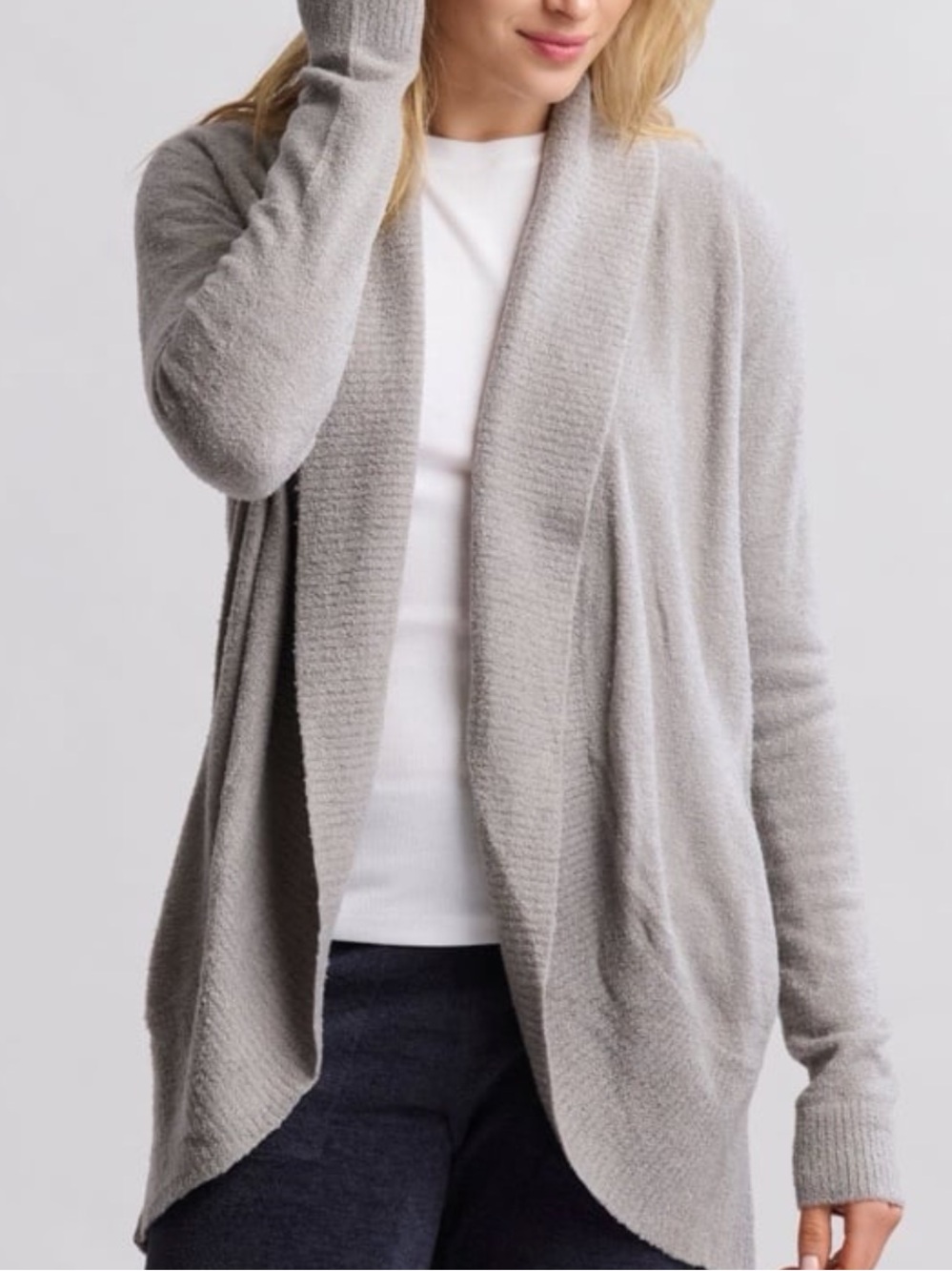 Barefoot Dreams Cozy Chic Lite Circle Cardigan XS/S Dove Gray